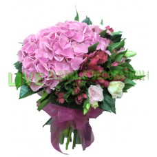 ABQ005 - 香檳玫瑰,紫色風信子花球